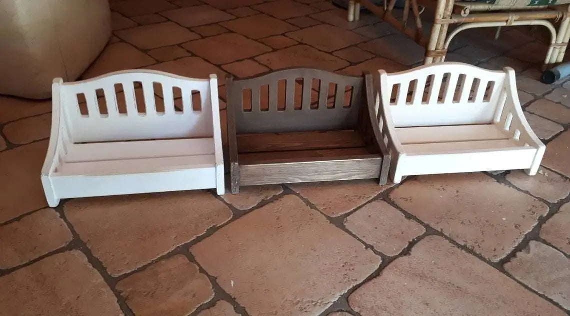 Handmade Baby Bamboo Bench Newborn Photography Props Wood Bed Infant Poses Baby Photography Prop Studio Background Props