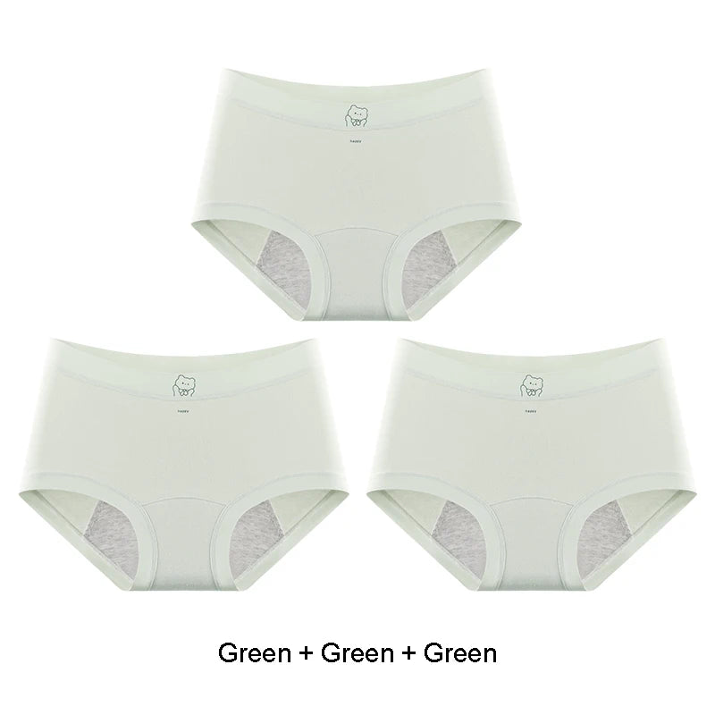 Women's Menstrual Panties Woman Reusable Menstrual Pads Period Underwear Women's Cotton Briefs Menstruation Sexy Super Absorbent