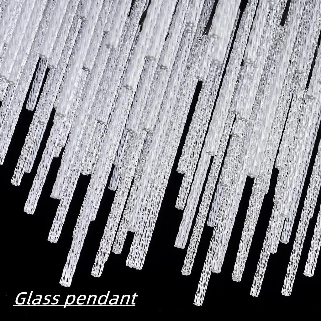 Long Crystal Branch Chandeliers For Dining Room Kitchen Table, Modern Black Crystal Hanging Chandelier Living Room Bedroom