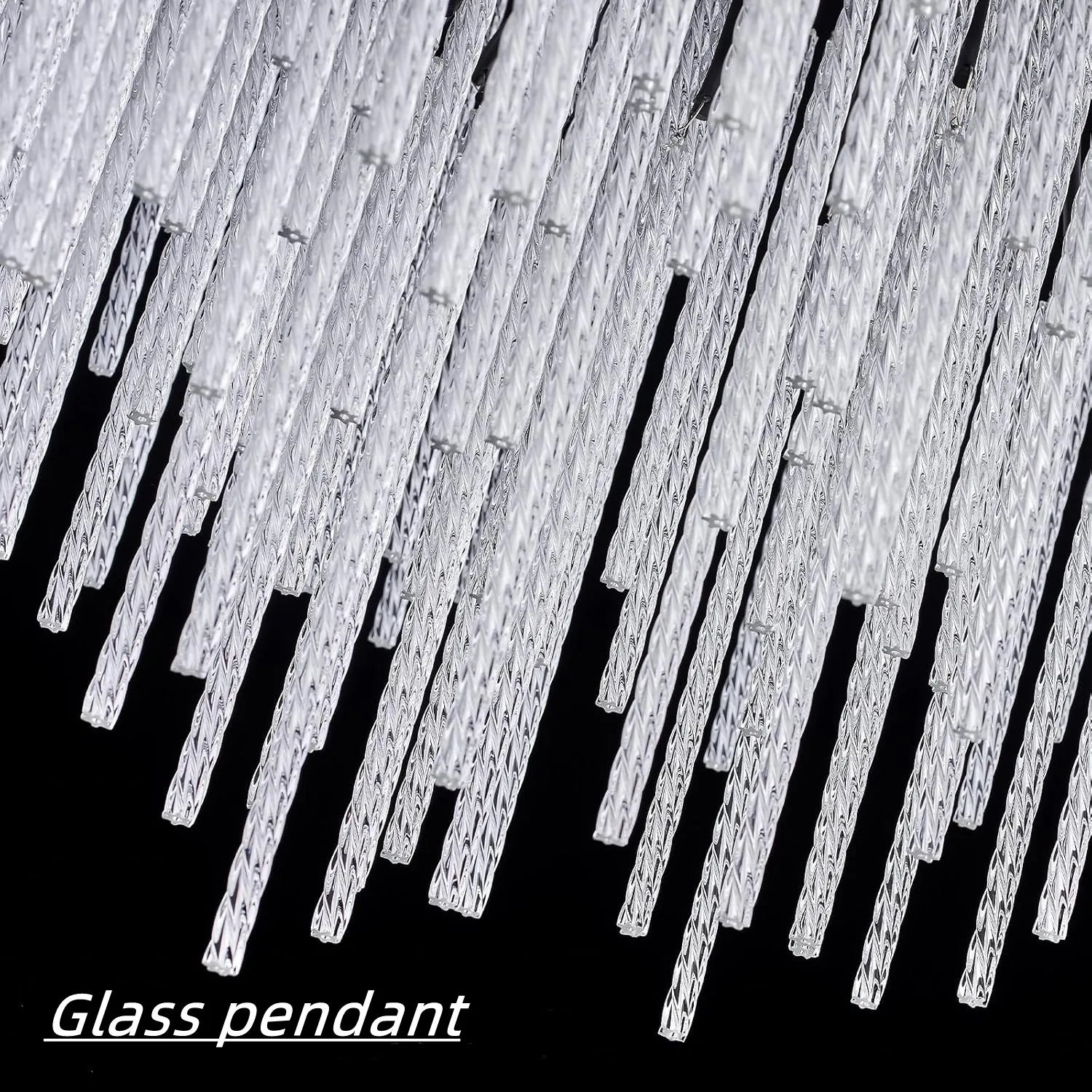 Long Crystal Branch Chandeliers For Dining Room Kitchen Table, Modern Black Crystal Hanging Chandelier Living Room Bedroom