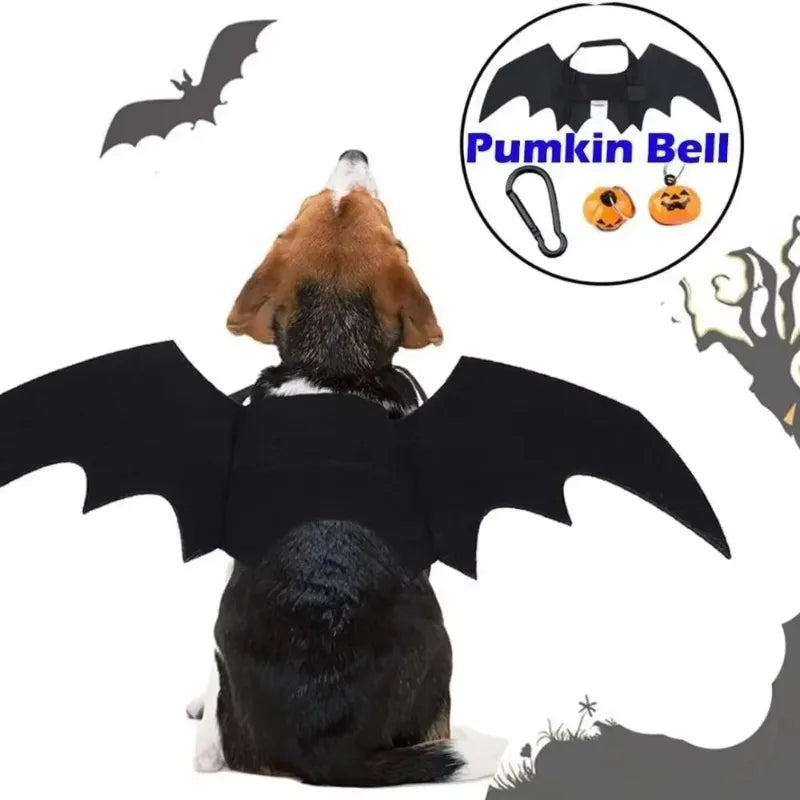 Halloween Pet Costumes, Bat Wings, Bell Models, Dog and Cat Role-playing, Felt Costumes, Clothing Supplies