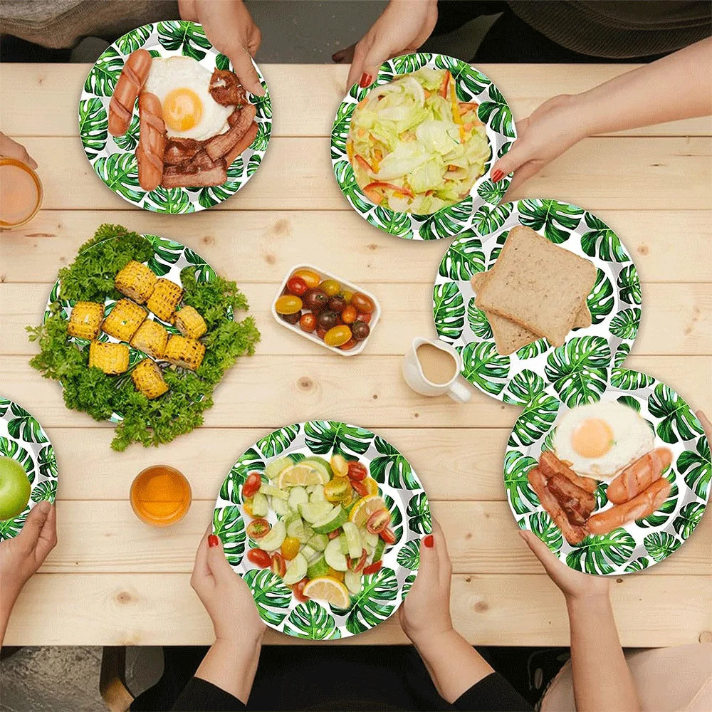 Woodland Animal Print Tablecloth Disposable Plates Napkins Cups Kids Jungle Safari Birthday Party Table Decoration & Accessories