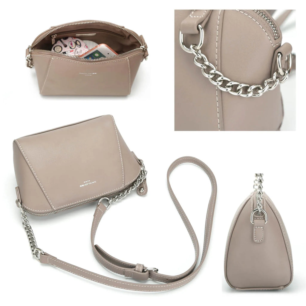 David Jones Handbags for Women 2024 Designer Luxury Ladies Fashion Crossbody Bags Casual Shoulder Bag Soft PU Leather Clutch