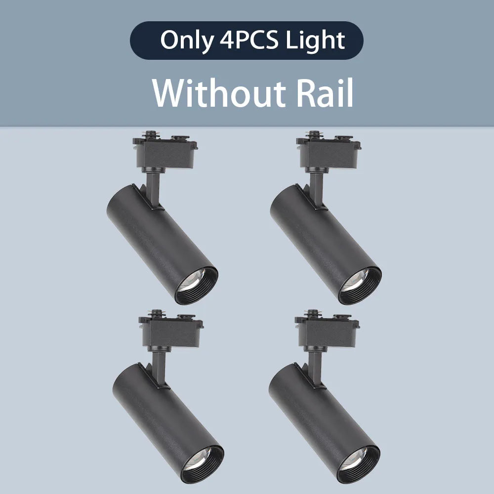 Dimmable Track Light with Remote Control Led Spot Lights 110V 220V Ceiling Lamp for Living Room Bedroom Kitchen Linear Lighting