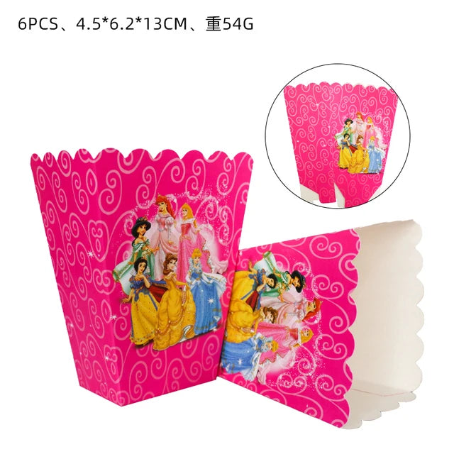 Princess Snow Queen Theme Disposable Tableware Decorations Kid Girl Birthday Party Supplies Princess Cup Plate Tablecloth Set