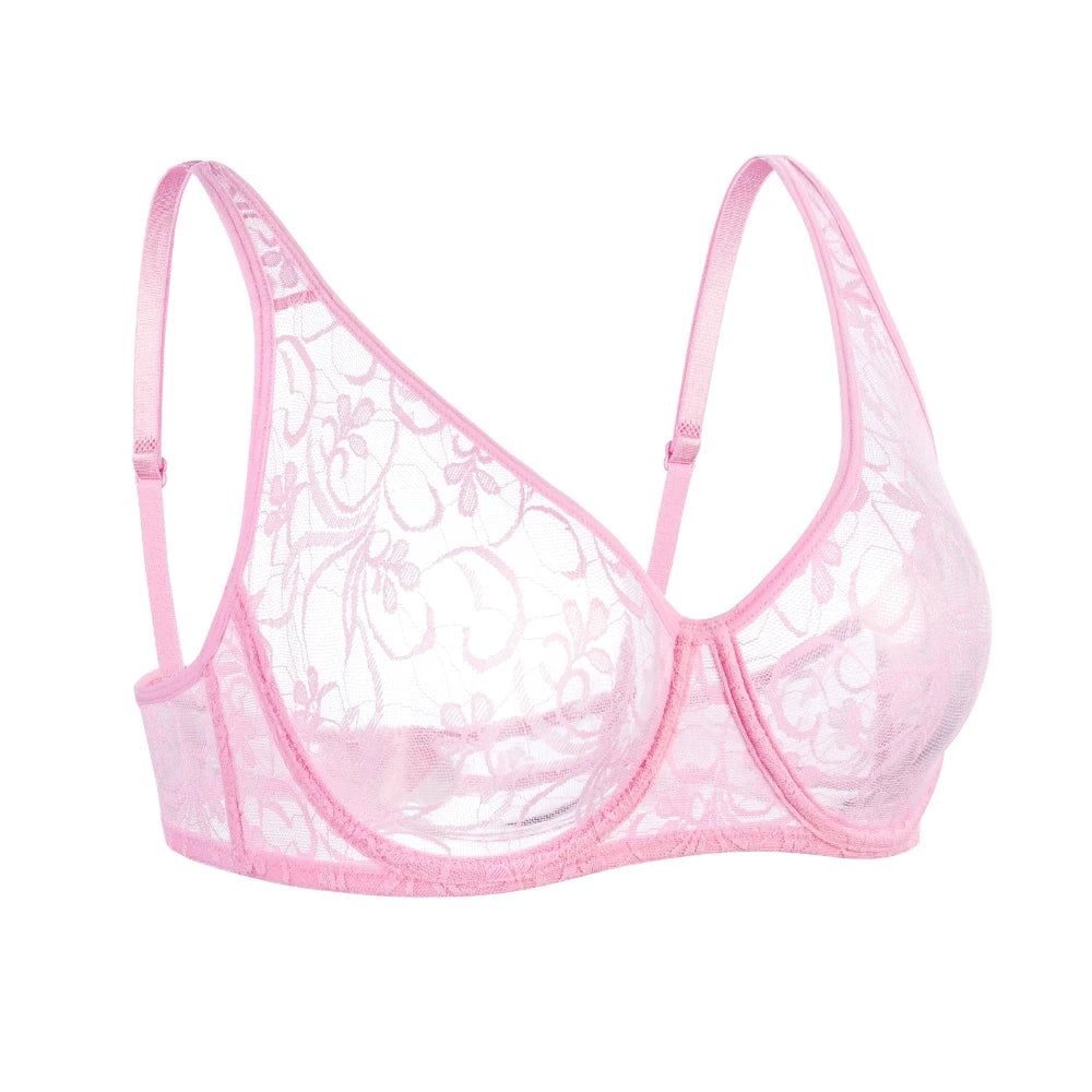 Womens Underwear Lace Bras Underwire BH Hollow Out Embroidery Elegant Casual Sexy Lingerie Tops Plus Size  Brassiere