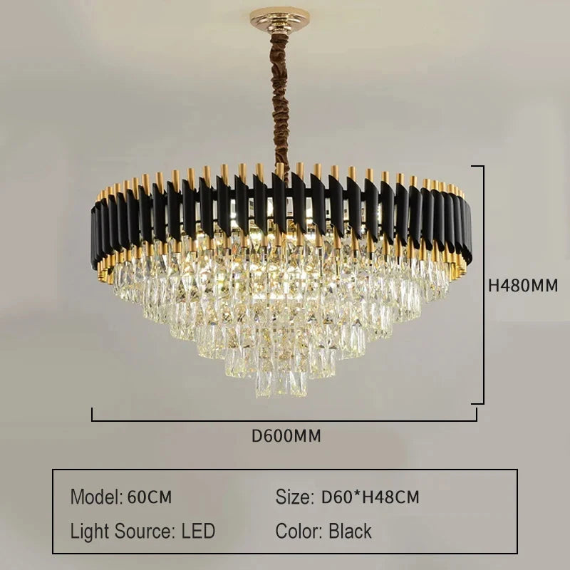 Luxury Modern Living Room Crystal Ceiling Chandelier Lighting Light Lustre Indoor Dining Bedroom Home Decor Hanging Pendant Lamp