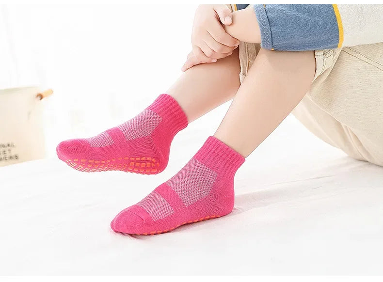 1 Pair Cartoon Children Teenagers Short Socks Boys Kids Men Sock Non-slip Sports Football Socks 1 To 10 Year