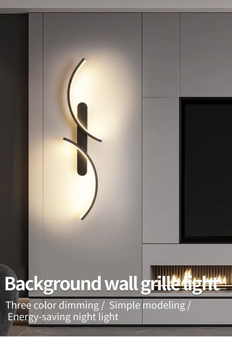 Minimalist Wall Lamp LED C Shape Wall Sconce Modern Simple for Home Decor Perfect Lighting Living Room Bedroom Hallway Office