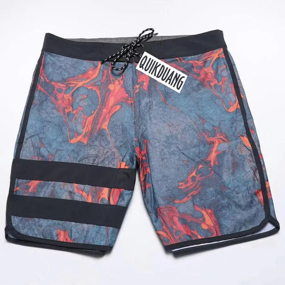 New Fashion Men's Waterproof Stretch Surf Pants Quick-Dry Bermuda Boardshorts Casual Spandex Swimming Trunks Beach Shorts T04