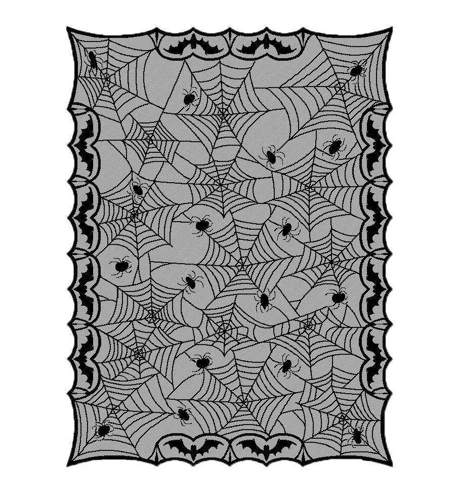 1 pcs of Halloween lace tablecloth spider web skull pattern rectangular shape for party decoration haunted house pumpkin design