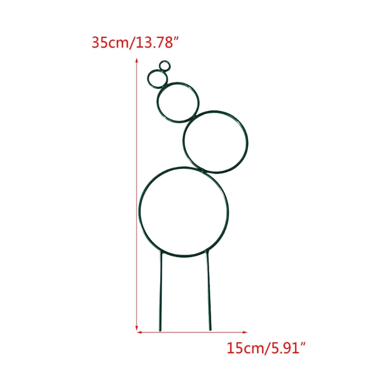 14” Round Climbing Vine Trellis Metal Iron Plant Support Frame Garden Balcony Plant Flower Trellis Vegetables Bracket