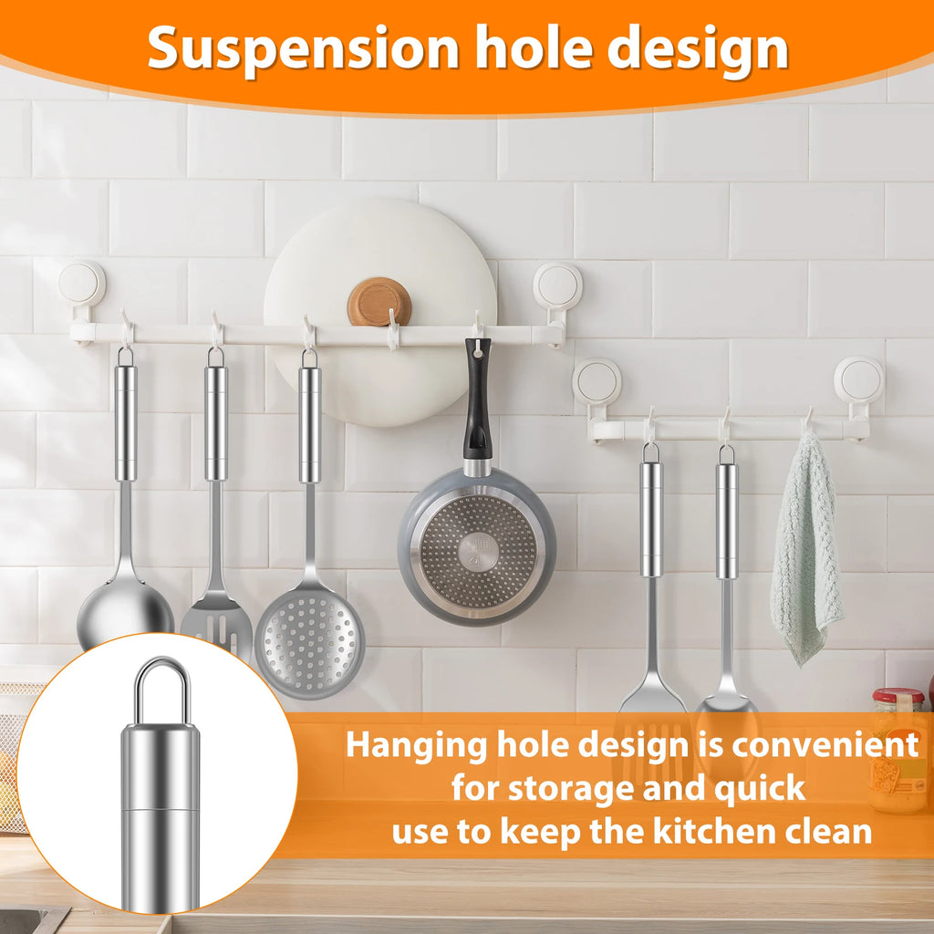 5Pcs Kitchen Cooking Utensils Set Durable Stainless Steel Cooking Tools Washable Spoons Spatula Utensils Kitchen Gadgets Tools