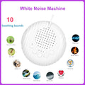 Portable White Noise Sound Machine Baby Sleep Machine 10 Soothing Sounds Volume Adjustable Built-in Rechargeable Battery USB