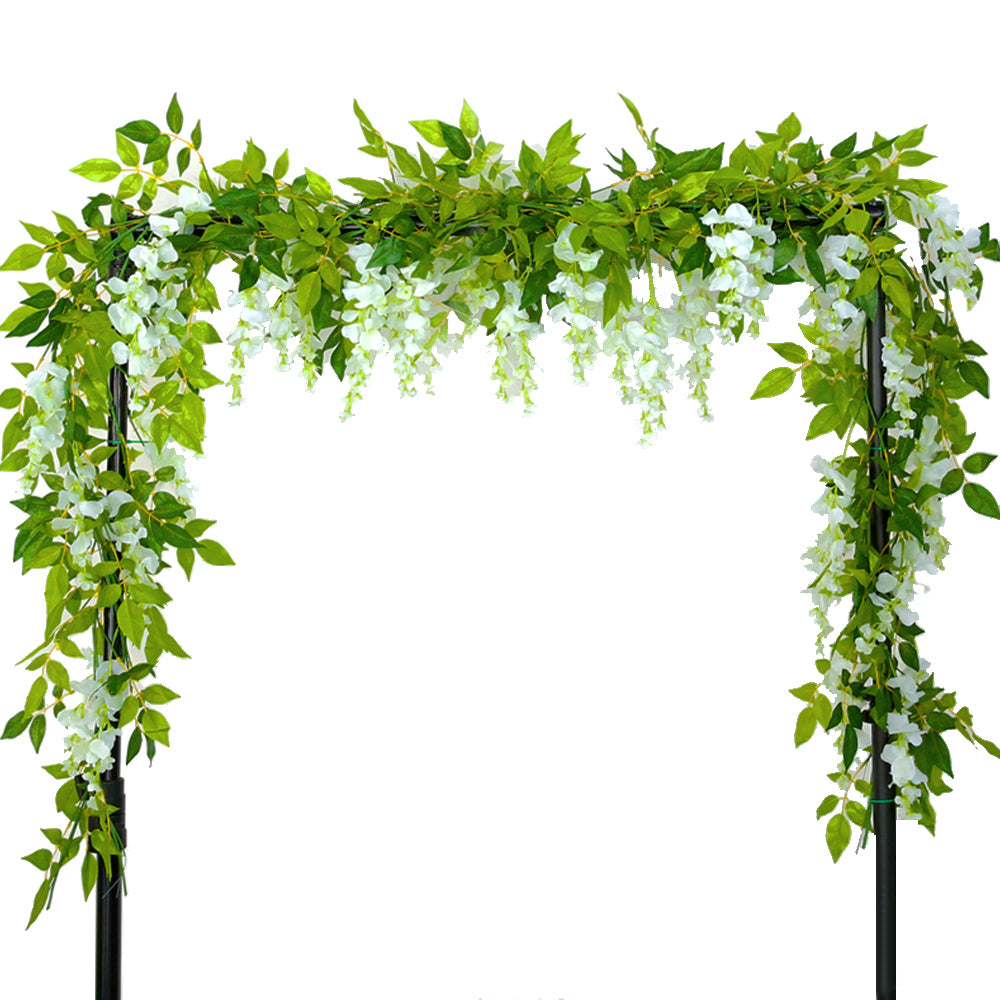2/4pc 1.8M Wisteria Artificial Flowers Vine Garland Plants Wedding Arch Decoration Fake Plant Leaf Rattan Trailing Wall Flower