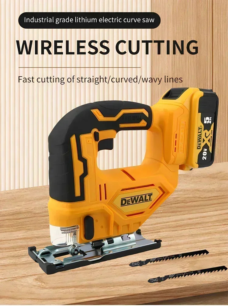 DewaltBrushless Curve Saw 20V Cordless Electric Jig Saw Portable Multifunction Adjustable Woodworking Power Tool