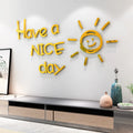 Have a Nice Day Vinyl Wall Sticker Lovely Sun Home Decoration Decals Kid Room Bedroom Art Wall English Alphabet Mirror Wallpaper