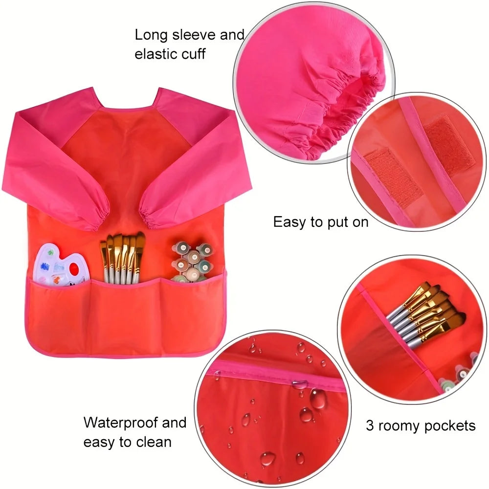 Waterproof Art Smock Art Aprons,Size M Painting Supplies (Paints And Brushes Not Included)
