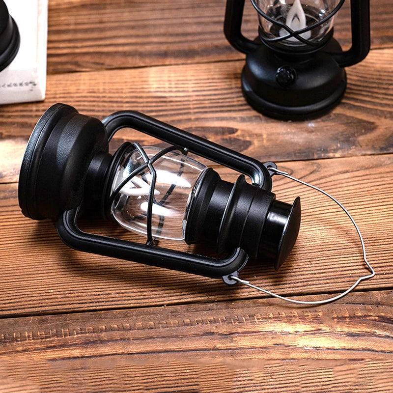 6cm Mini Led Retro Glowing Pony Lantern Simulation Cande Light Night Light Dollhouse Miniature Kerosen Lamp Home Decor Toy
