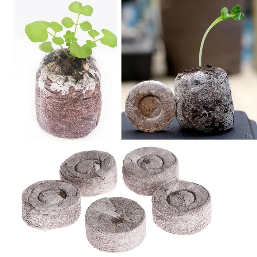 10 Pieces Seed Starting Plugs Pallet, Seedling Soil Block, Seed Fertilizer Plant Starter Pellets, Seedling Soil Blocks