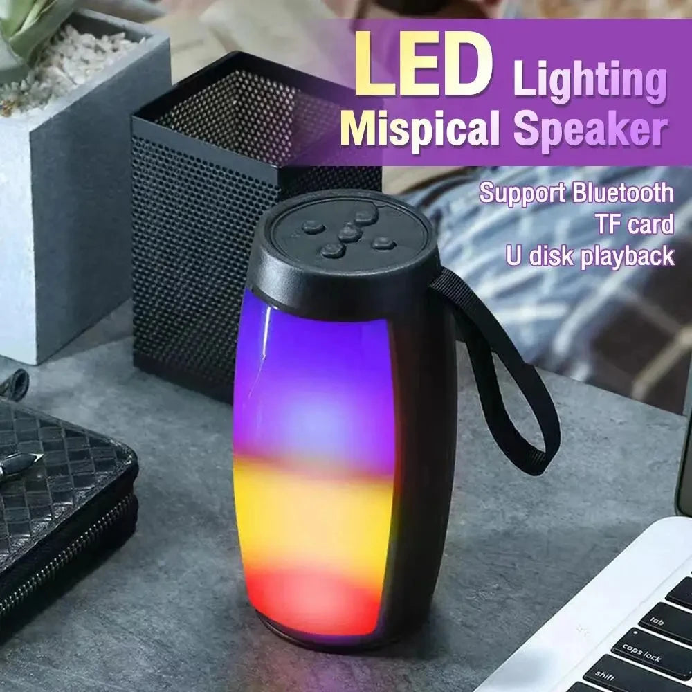 Portable  Wireless Sound Box Bluetooth Speakers Powerful  Subwoofer Car Audio Bass MP3 Player Sound System LED Lights