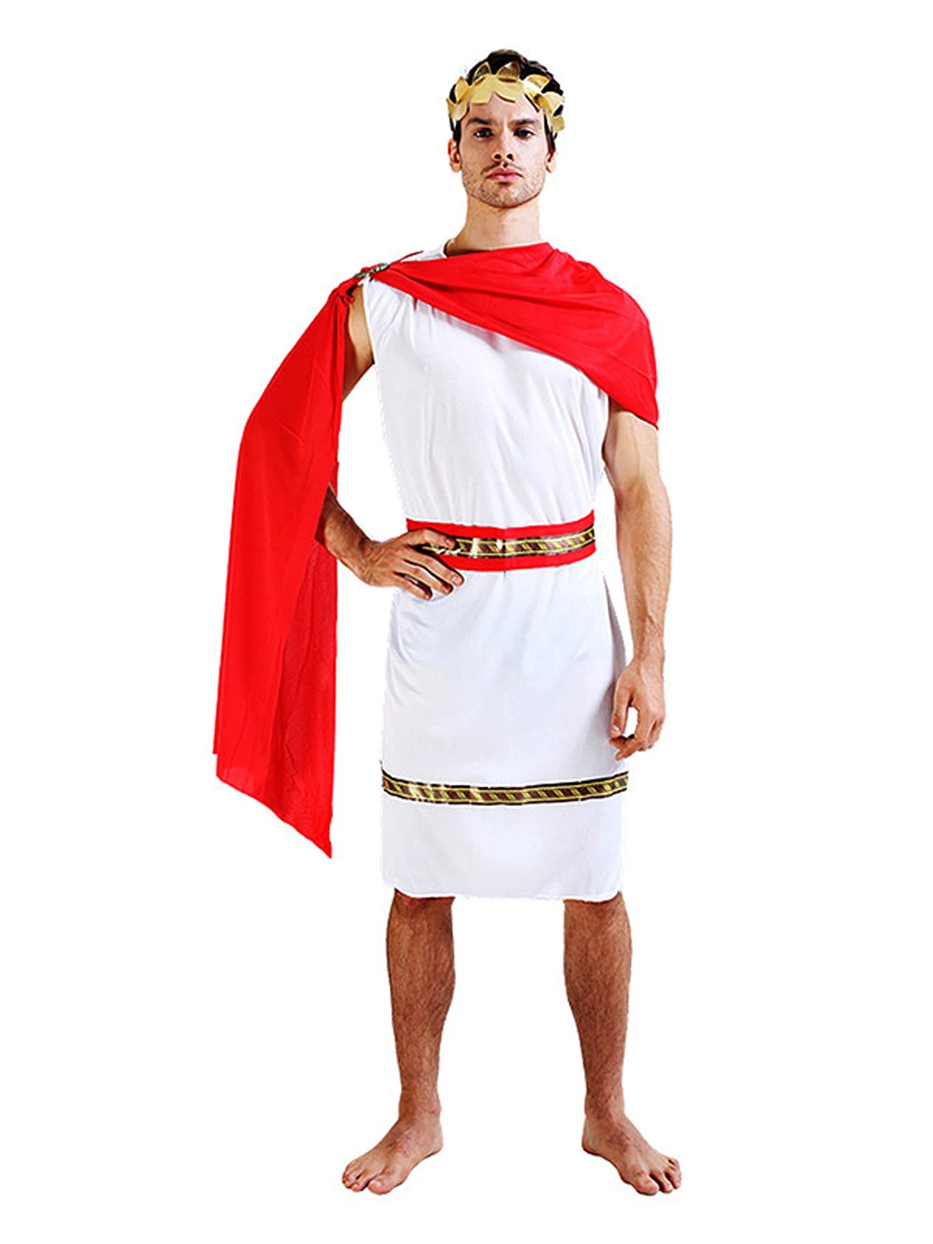 Carnival Ancient Greek Costume Cosplay Grecian Toga Suits Roman Robe Clothing Halloween Party Costume For Adult Men