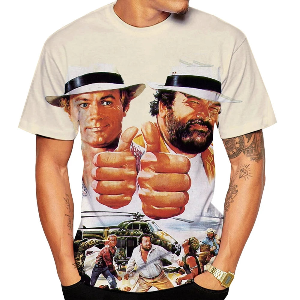Summer hot selling 3D printed T-shirt casual Harajuku humorous hip-hop street style round neck short sleeved shirt
