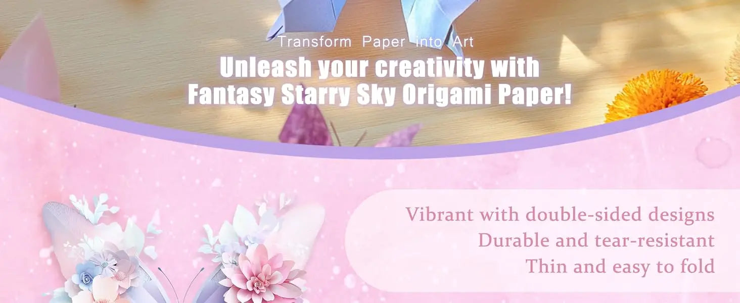 50-200 Sheets Origami Paper Kit Double Sided Squares for Scrapbook Decor, Folding Crafts Kids DIY School Arts Crafts Projects