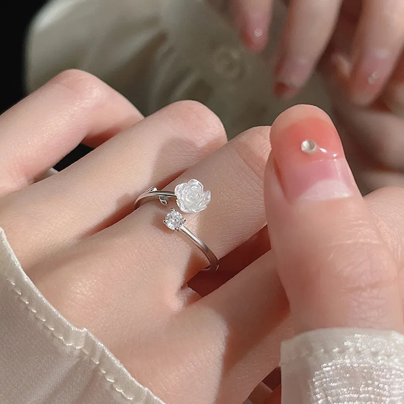 Star Couple Models Adjustable Ring Men And Women Simple Index Finger Rings Light Luxury Tide Cool Pair Of Rings Jewelry Gift