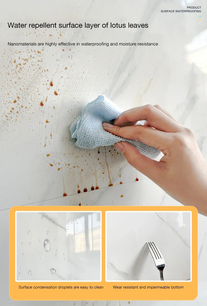 30*30cm Imitation Tile 3D Wall Sticker Self-adhesive Wall Decoration Bathroom Waterproof Moisture-proof Marble Kitchen Wallpaper