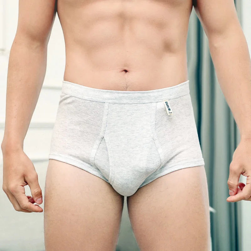Men's Briefs Sexy Underwear Men 100%Cotton Soft Underpants Comfortable Solid Panties Male High Waist Breathable Underwear Cuecas