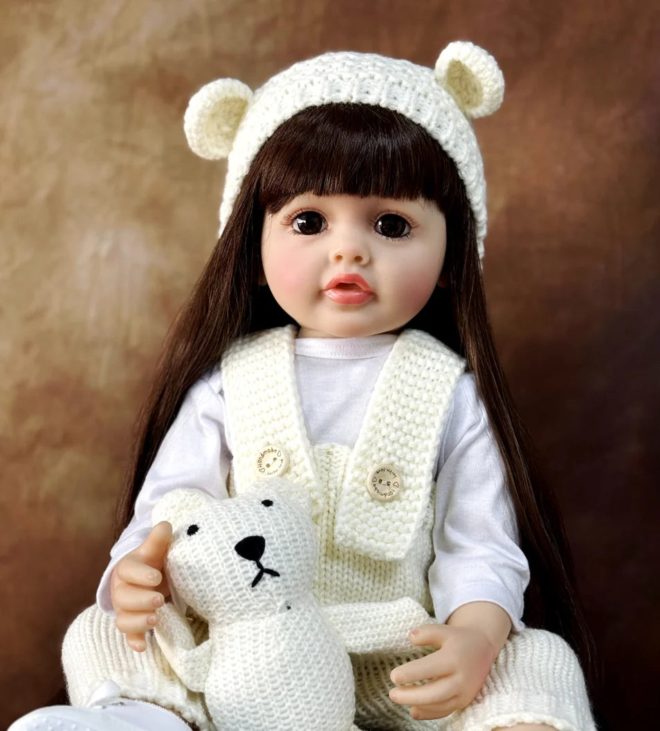 Doll Clothes For 19-22Inch Reborn Baby Doll 48-55cm Reborn Toddler Doll Clothes Accessories Jumpsuit Dress Sweater Knit
