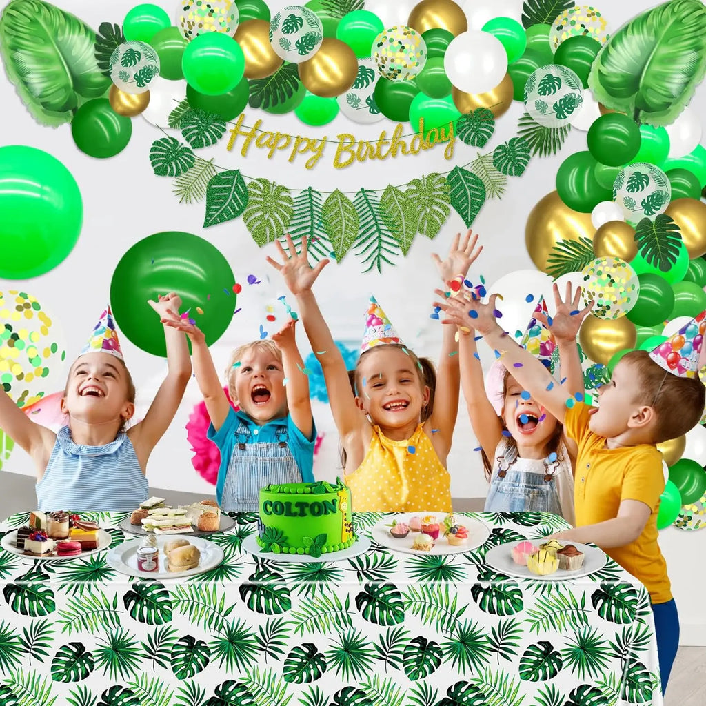 Woodland Animal Print Tablecloth Disposable Plates Napkins Cups Kids Jungle Safari Birthday Party Table Decoration & Accessories