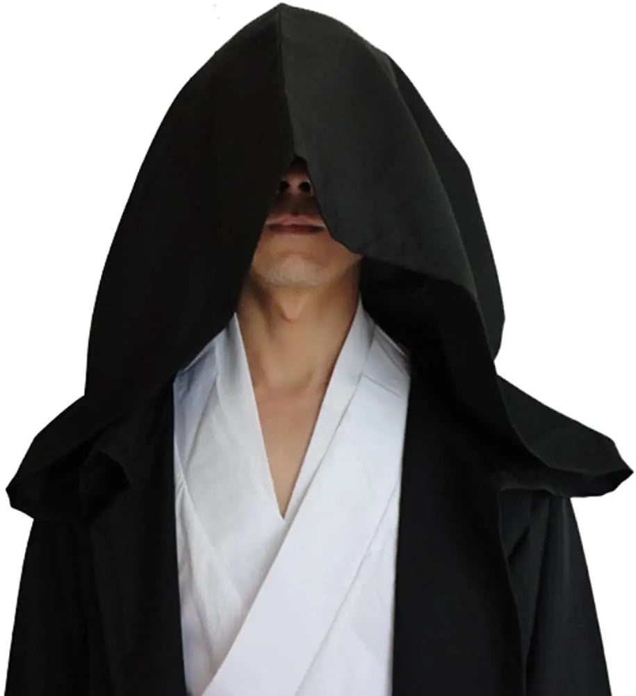 Halloween Festival Costumes Solid Long Robe Cosplay Costumes Abayas Hooded Punk Style Cloak Medieval Gothic Cape Novelty