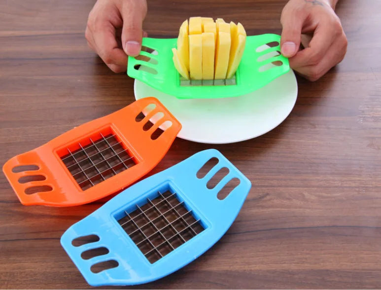 Potato Cutter Stainless Steel French Fries Cutter Potatoes Cutter Chopper Chips Making Tool Home Kitchen Gadgets Accessories