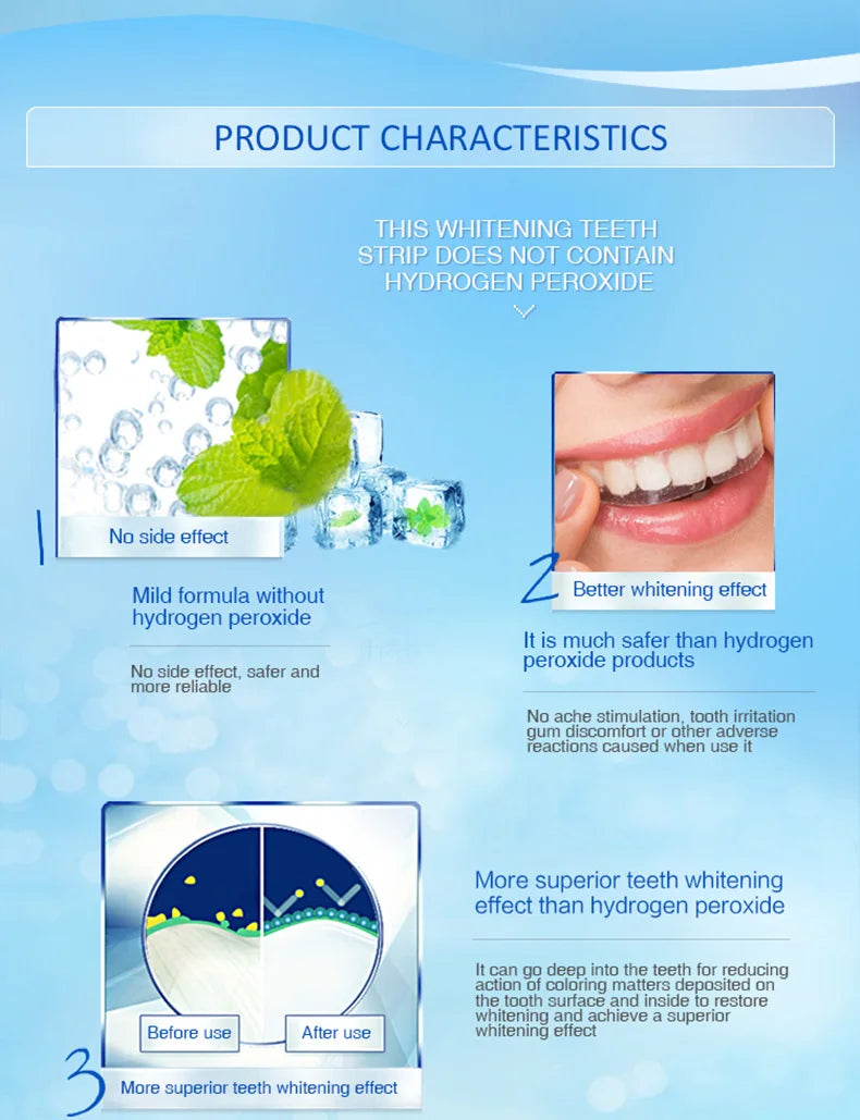 Crest White Teeth Whitening Strips 3D White Professional Effects Tooth Bleaching Strip Dental kit Oral Hygiene Care Whitestrips