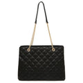 FOXER Women Fashion Quilted Shoulder Bag Female Classic Underarm Bag Vintage Lady Simple Tote Bags Chrismas Gift