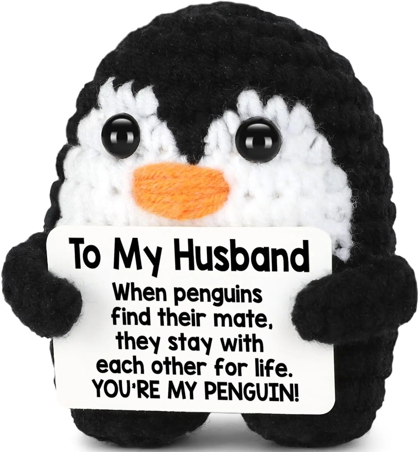 Gifts for Him Her Boyfriend Girlfriend Birthday Christmas To My Love Handmade Crochet Penguin Wedding Anniversary Valentines