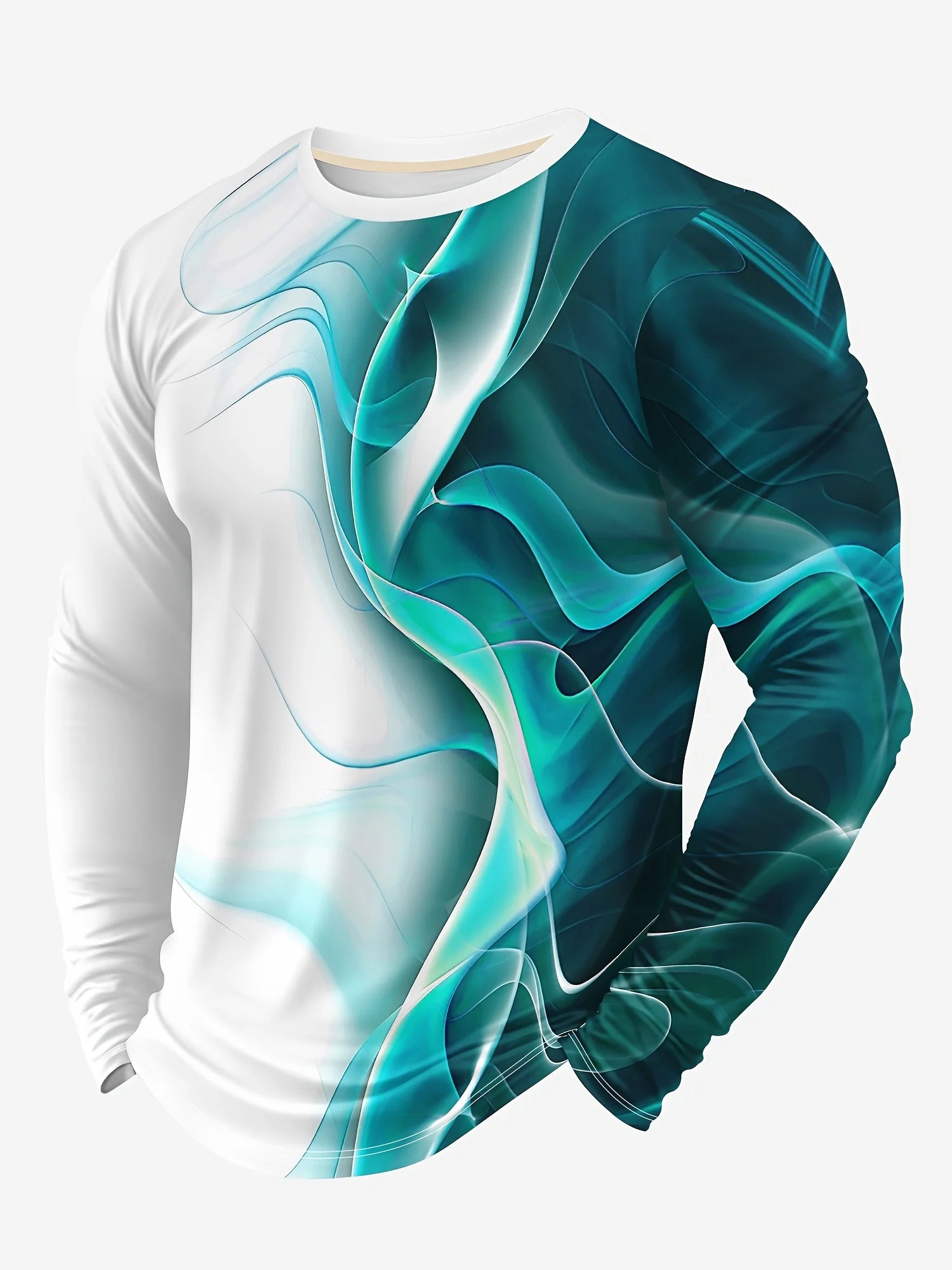 T-Shirts for Men Autumn Mens Clothing Round Neck Tops Long Sleeve Shirts 3D Print Graphic T Shirts Vintage Oversize Men T-Shirt