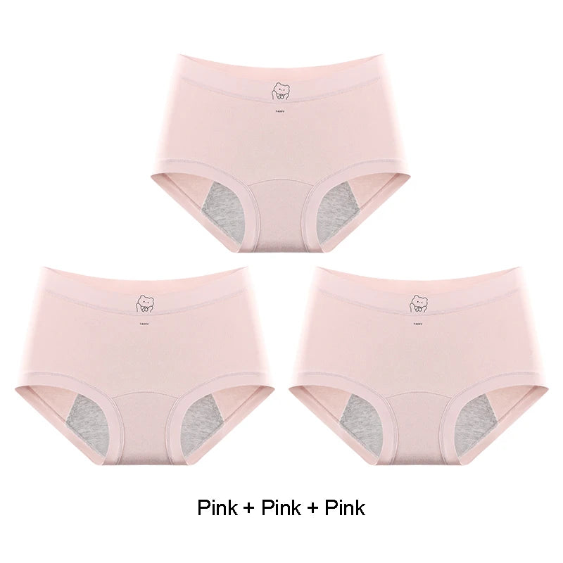 Women's Menstrual Panties Woman Reusable Menstrual Pads Period Underwear Women's Cotton Briefs Menstruation Sexy Super Absorbent