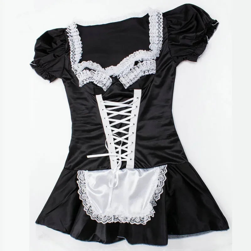 Cute French Maid Costume Cosplay Lolita Costume Cosplay Halloween Party Fancy Dress Up