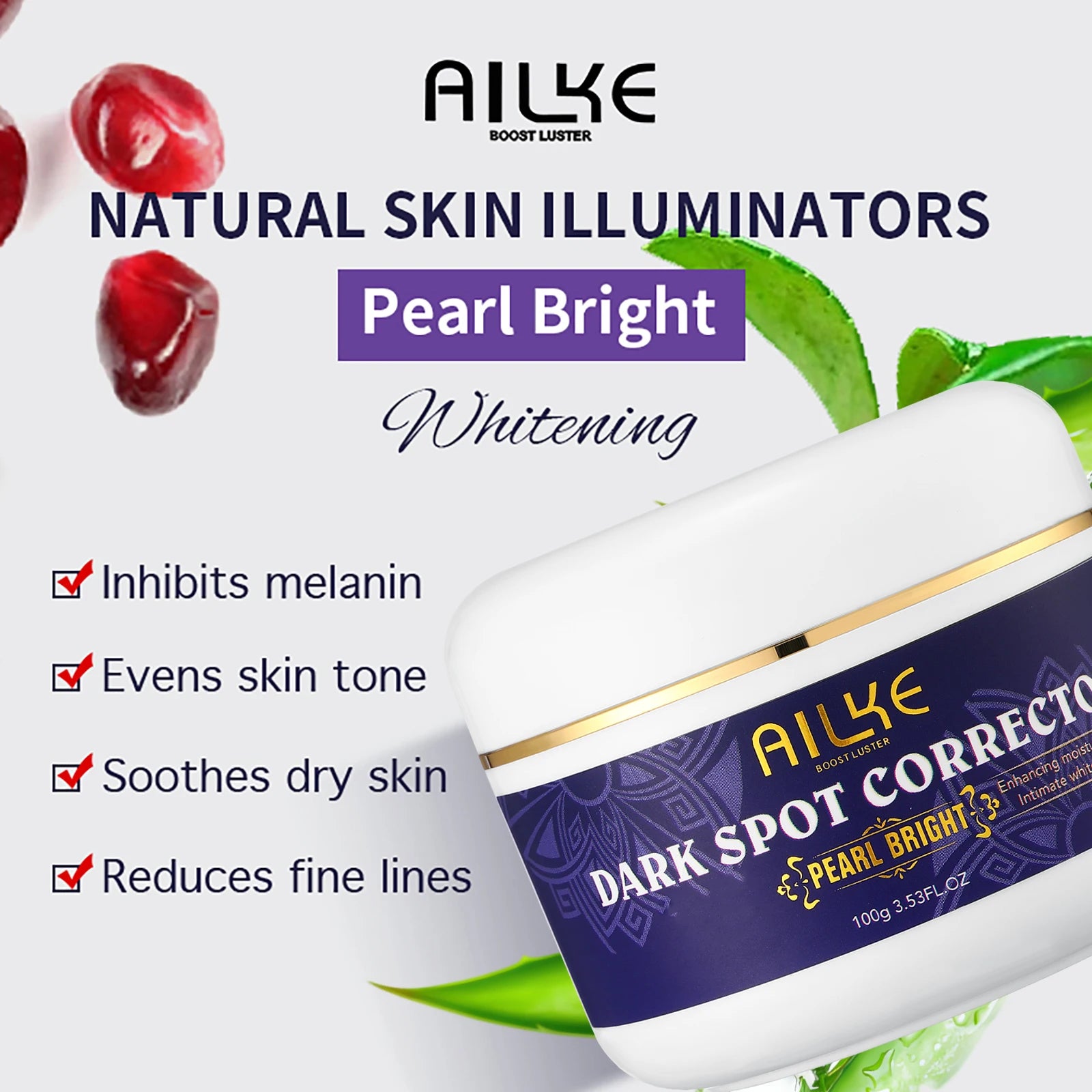 AILKE Double Glutathione Whitening Daily Skin Care, Clean Skin, Lightening, Even Toning, Remove Melanin, For All Skin Types