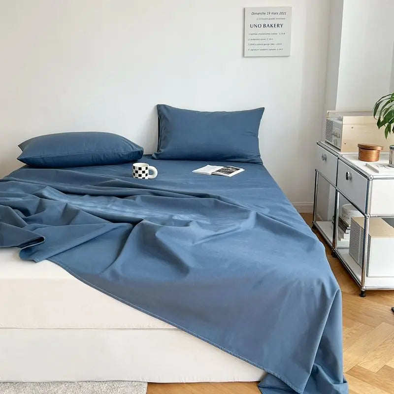 Bed Sheets Plaid Non-slip Comfortable Washed Twin Queen Full Size Nordic Style Universal Bedspread Simple Durable Antibacterial