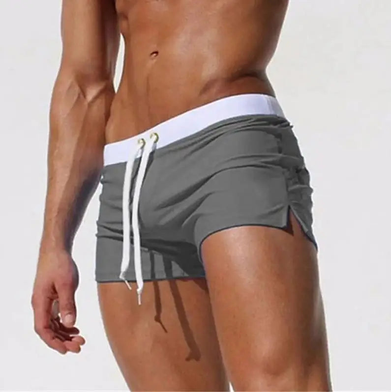 Mens Trunks Boxer Swimming Fashion Back Pocket Design Beach Pants Breathable Beach Shorts for Men