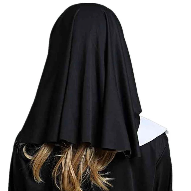 Halloween Costume Women's Nun Costume Traditional Adult Sister Black Robe Religious Costumes CosplayHalloween Costumes for Women