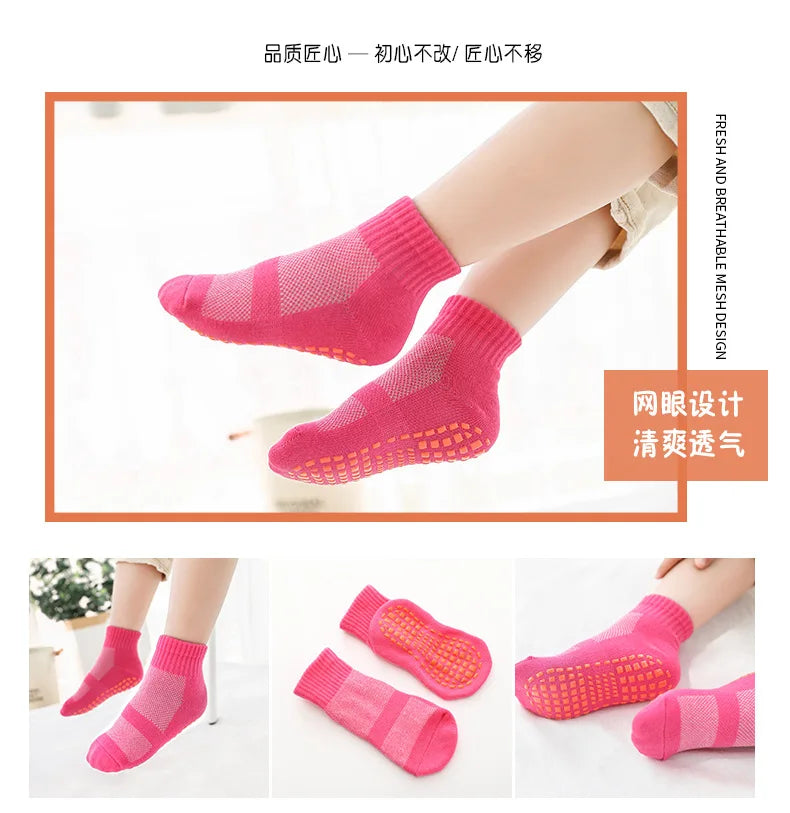 1 Pair Cartoon Children Teenagers Short Socks Boys Kids Men Sock Non-slip Sports Football Socks 1 To 10 Year