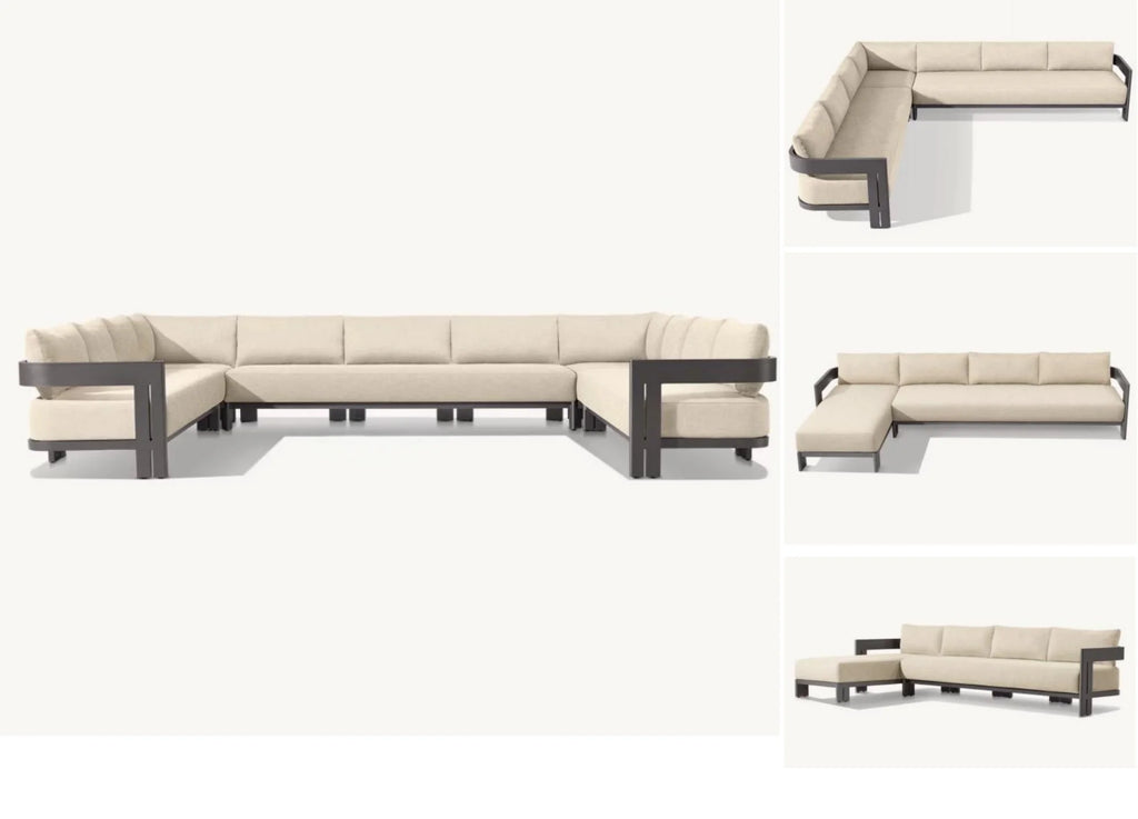 Metal Furniture Villa Leisure Sofas Patio Outdoor Furniture Wholesale High End Patio Outdoor Garden Sofa Sets