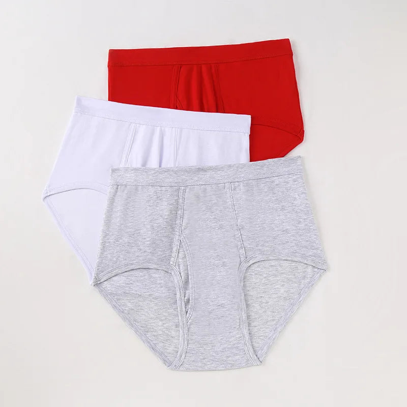 Men's Briefs Sexy Underwear Men 100%Cotton Soft Underpants Comfortable Solid Panties Male High Waist Breathable Underwear Cuecas