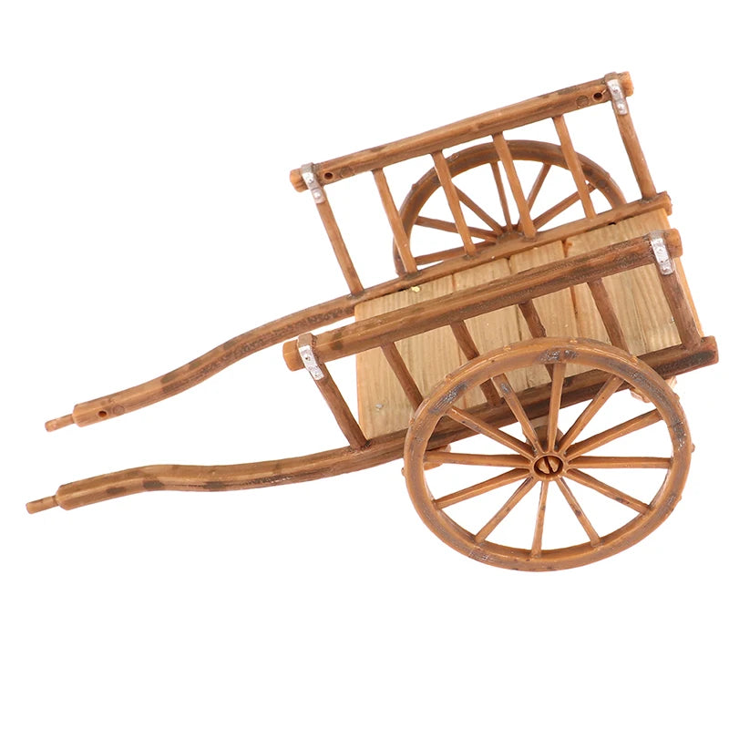 Dollhouse Miniature Simulation Assembled Cart  Model DIY Accessories Garden Furniture Toys  Decor DIY Accessories