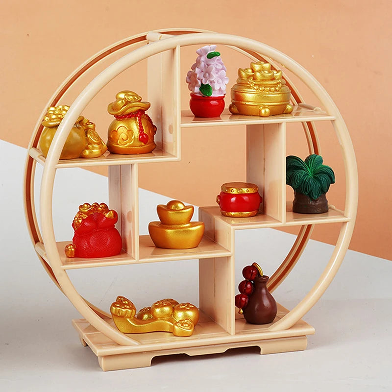 Dollhouse Scene Setup DIY Tool; Bogu Empty Shelf Miniature Display Stand 1PC Storage Rack Model Toy Accessory